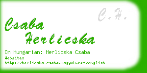 csaba herlicska business card
